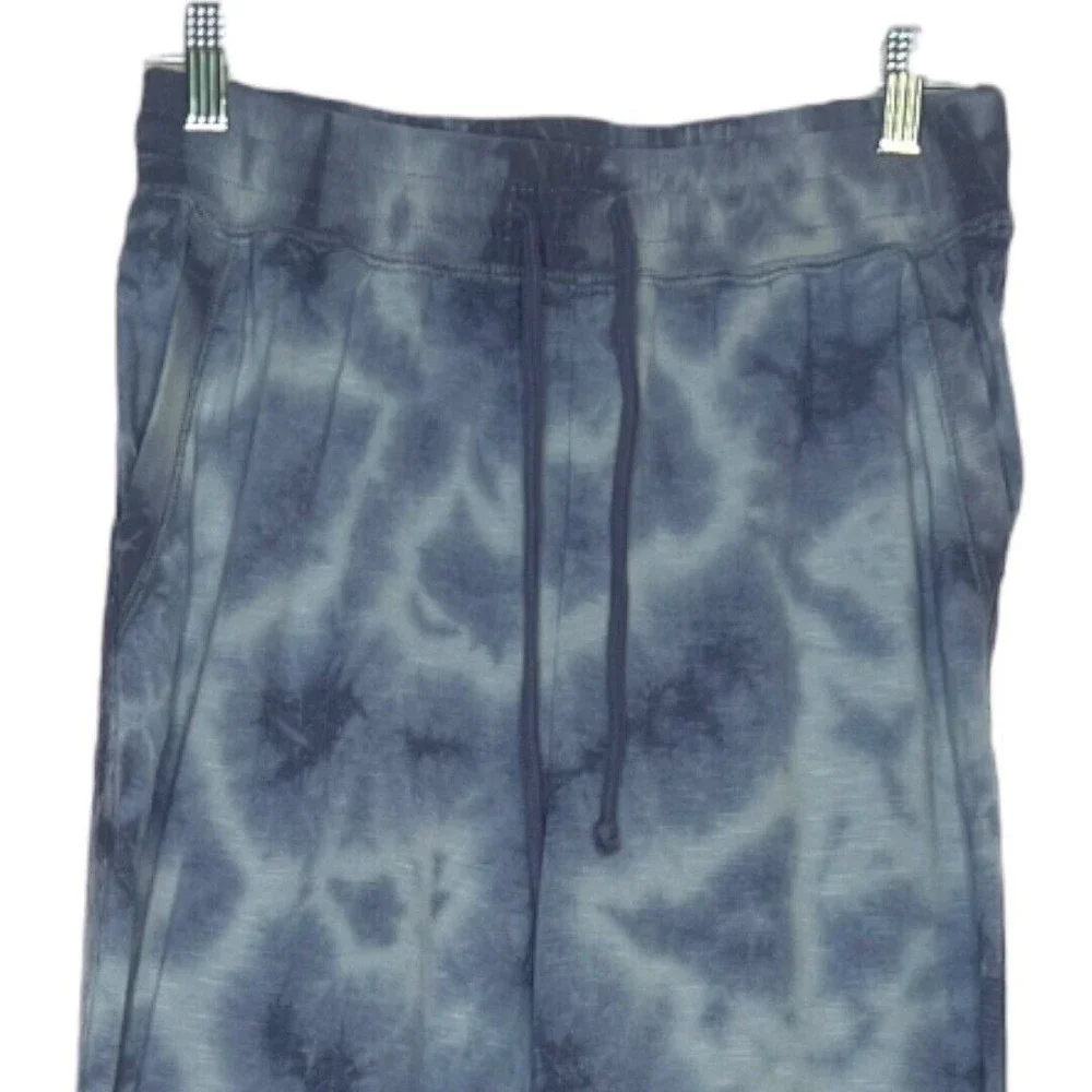 Knox Rose Women’s Jogger Pants‎ Blue Tie Dye Embroidered Drawstring Size M